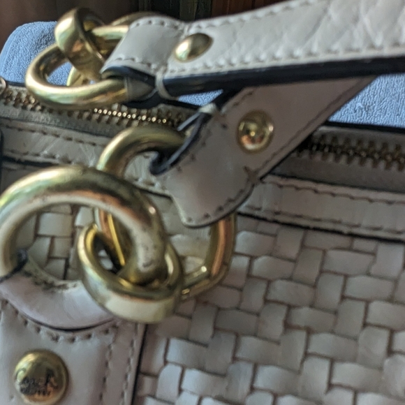 Coach Kristin woven leather satchel crossbody bag. F 23048 - Picture 13 of 13